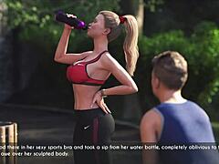 a wife and stepmom out jogging... her big tits and ass bouncing everywhere 😍🍑