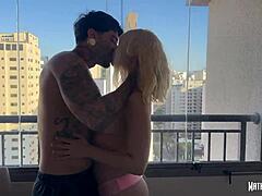 Vivian Lola's Teasing Loirinha Wife Waits in Camisole on New Apartment Balcony