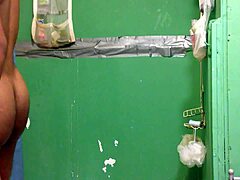 Big Booty Shemale Jerks Massive Cock