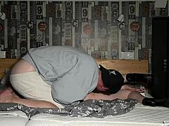 Hot busty blonde sneaks away from boyfriend at college party for deepthroat pounding.