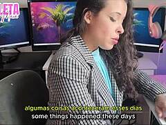 dirty talking petite brazilian brunette espuleta maia joi panties feet close-up natural tits