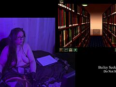 Brunette BBW bares big natural tits in naked remaster play