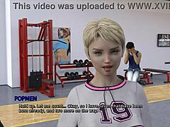 Hot Blonde Stepsis Takes Bigbro's Monster Cock Deep In Pussy While Boyfriend Watches At Gym