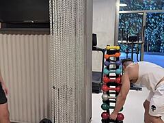 muscular brazilian bodybuilder gym assfucking fat ass to gaping mouth