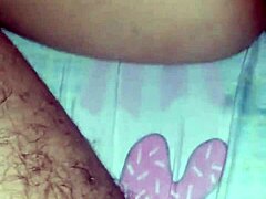 she cums hard fingering while rubbing cock on her ass