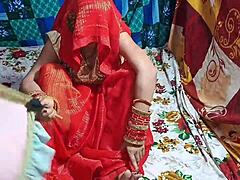 Indian housewife sneaks bedroom creampie with stepbrother's big dick