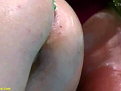 oiled chubby german mom gets fist-deep by stepdaughter outdoors