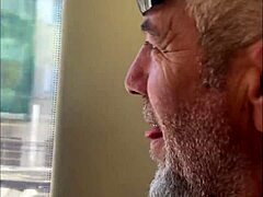 public train mishap turns into milf handjob cumshot closeup thrill