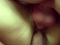 Tiny Janet Alfano sucks cock while taking double pussy pounding