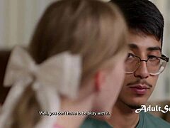 Why pick the jock when this cheerleader nerd chooses virgin pussy for diego perez?