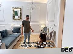 Debt4k: Her Moans Speak Our Shared Tongue on Petite Latina Pussy