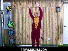 Pervmuslim fitness trainer bends exotic arab teen client over for pov pussy tits hardcore fuck