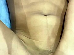 Horny petite latina teen fingers juicy pussy to cum explosion