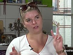 horny düsseldorf apprentice masturbates wet pussy fingering clit solo