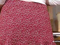 horny düsseldorf apprentice masturbates wet pussy fingering clit solo