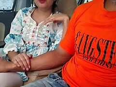 cute desi saara bhabhi fucked hard by huge dick in risky car outdoor!