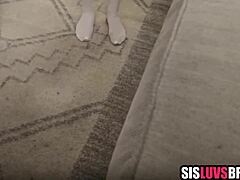 stepsister's hairy beaver gets pov pounding from taboo cock