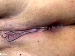 Watch this young wife squirt in wild anal orgy at cuckold house!