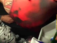 Sexy Big Ass Brunette Bombshell Dances Wild at Night Club