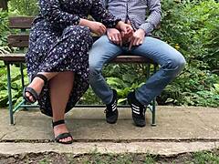 Curvy Fat Mommy Milf Gets Natural Protein Cumshot Handjob from Son-in-Law