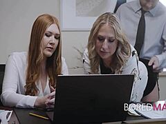 Bored Milf Gets Freeused Hard by Group in Office