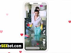 60s housewife strips teases blows fucks doggystyle bent over quickie retro