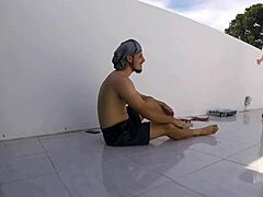 Latina milf with big tits caught on construction site for amateur anal assfucking pounding session