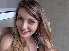 sampling that huge mature cock makes this small titted teen slut crave rough fucking