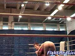 watch these european dykes wrestle on the floor then dive into wet pussies!