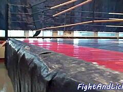 watch these european dykes wrestle on the floor then dive into wet pussies!