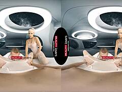 i finger my pussy then get fucked doggystyle in stockings threesome