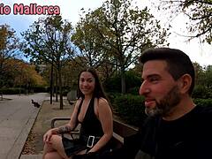 flashing condom to stranger turns into rough outdoor doggystyle pounding and orgasm