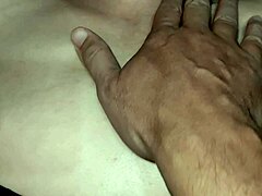 brazilian milf wife screams juicy creampie orgasm as hubby swaps cum from her wet shaved pussy