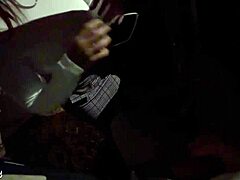 A streetwalker meets a devout man in public outdoor spot