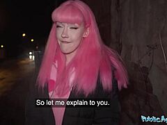 public agent yanks off her chastity belt then creampies wet pussy