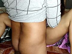 Sari maid's kitchen temptation unfolds