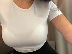 stepmom lifts skirt flashing bra during public mature massage tease