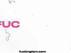 stepbrother's throbbing cock sucked hard under the table by hungry mouth