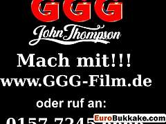 Euro Slut Desk Orgy: Drilled Hard by Loaded Cocks in Bukkake Blowbang