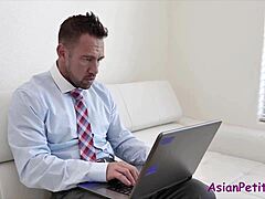 perverted man pounds bound asian fuck doll hard