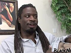 Horny ebony journalist big ass wrecked by rough bbc anal pounding