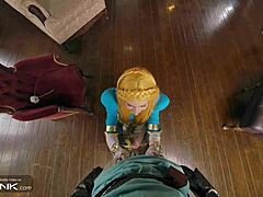 Princess Zelda craves VR cock filling her wetness in naughty game parody
