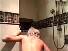 blonde babe flaunts perfect tits and ass