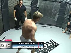 blonde milf ring fuck teases with her gaping shaved holes