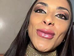 She gathers her sexy Brazilian Latina friends in sheer red lingerie for the gangbang opener, full scene unfolds with huge tits and juicy pussies