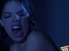 SMALL-TITTED BRUNETTE 18+ RIDER DEEPTHROATS COWGIRL FUCKS DOGGY OUTDOOR ALL NIGHT