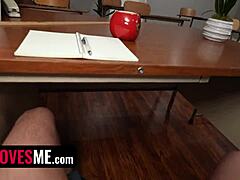 damn this freak teacher demands threesome with step-sibs now