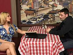 daddy, this horny waitress loves your rough doggystyle pounding! 🔥🍑