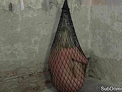 hey euro sub, trapped bound humiliated by rough maledom close-up