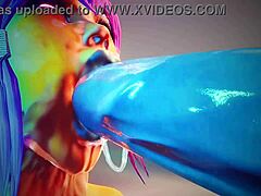 Big Boobed Yellow Girl Sloppily Sucks Cock Dry